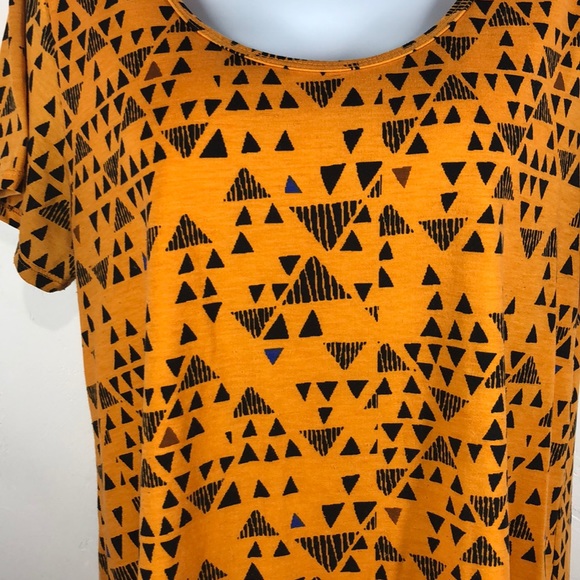 LuLaRoe orange triangle tee size large - Picture 2 of 6